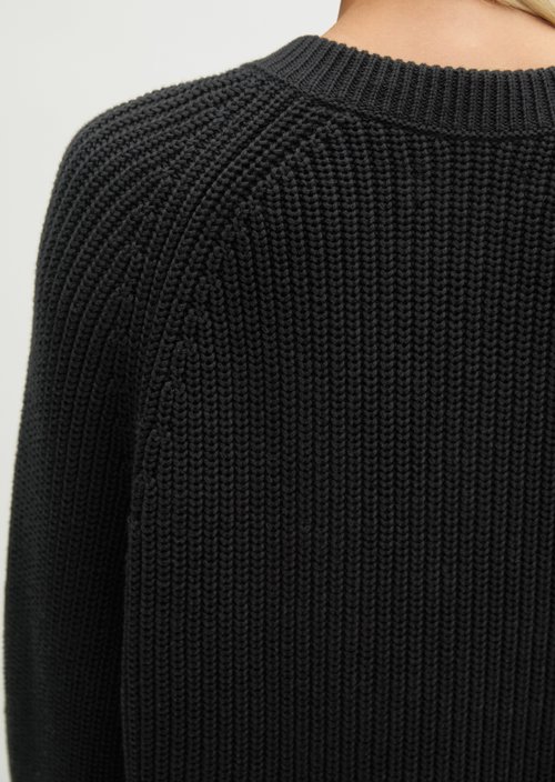 Loose-fitting cardigan — Black