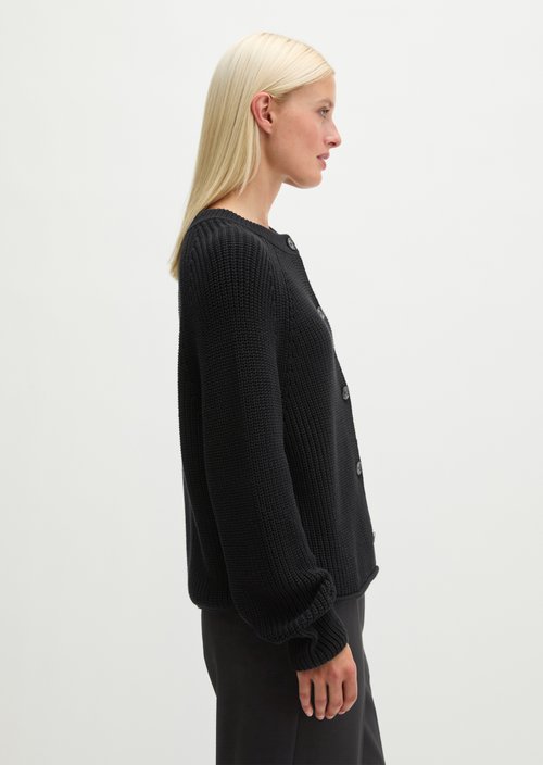 Loose-fitting cardigan — Black