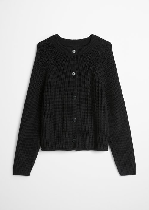 Loose-fitting cardigan — Black