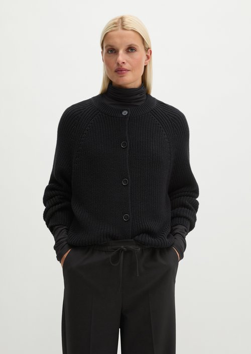 Loose-fitting cardigan — Black