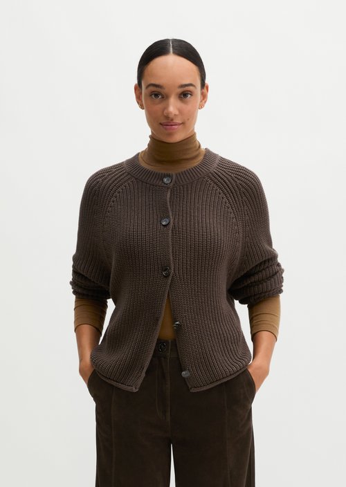 Loose-fitting cardigan — Burnt Coffee