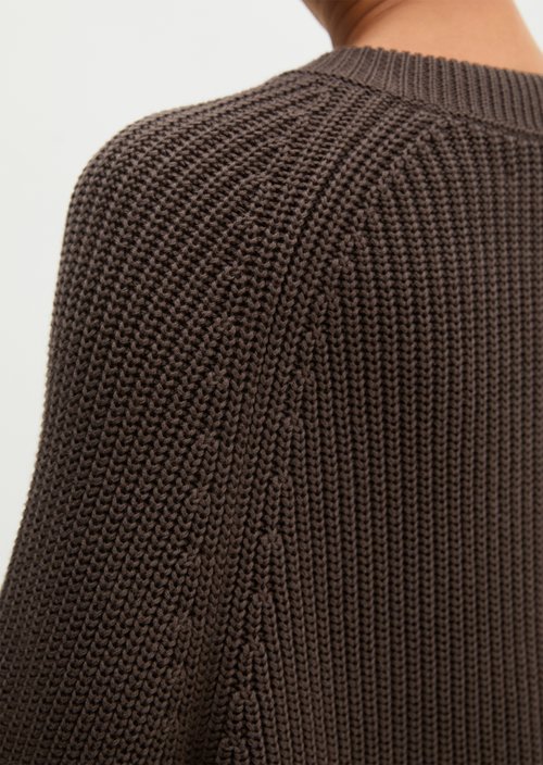 Loose-fitting cardigan — Burnt Coffee