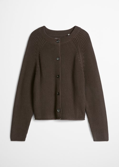 Loose-fitting cardigan — Burnt Coffee