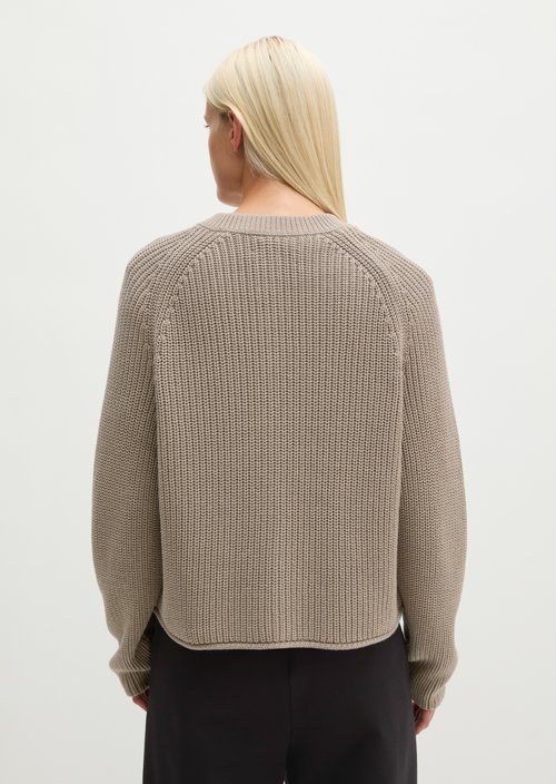 Loose-fitting cardigan — Earthy Taupe