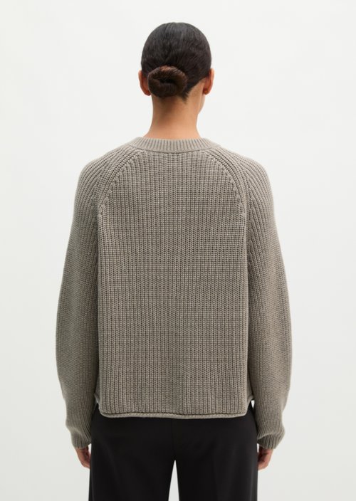 Loose-fitting cardigan — Stone Taupe Melange