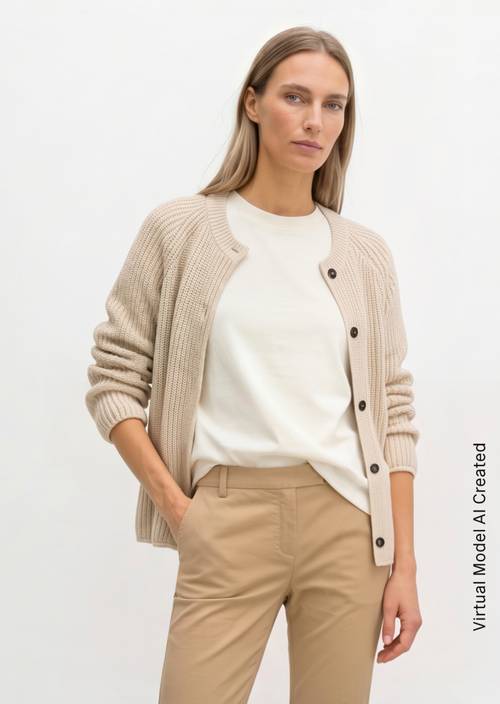 Cardigan ample Sandy Melange en vue de face