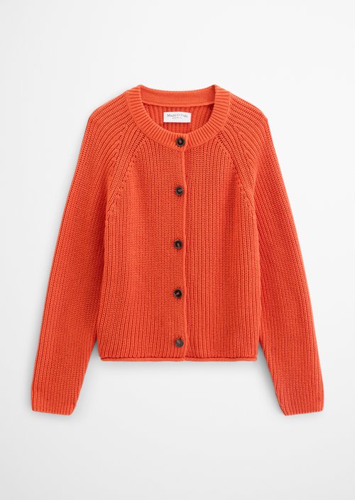 Loose-fitting cardigan — Vivid Orange