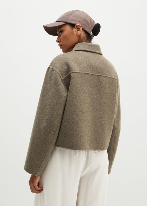 Wool jacket regular — Stone Taupe Melange
