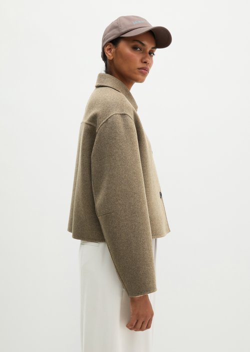 Wool jacket regular — Stone Taupe Melange