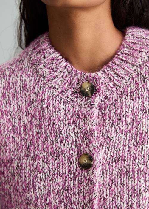 Ärmelloser Cardigan relaxed Medium Pink in Detailansicht