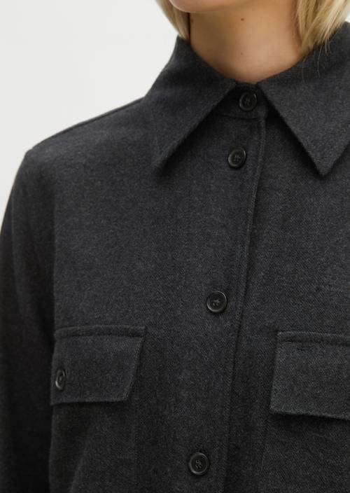 Chemisier en flanelle, coupe classique Black en vue détaillée