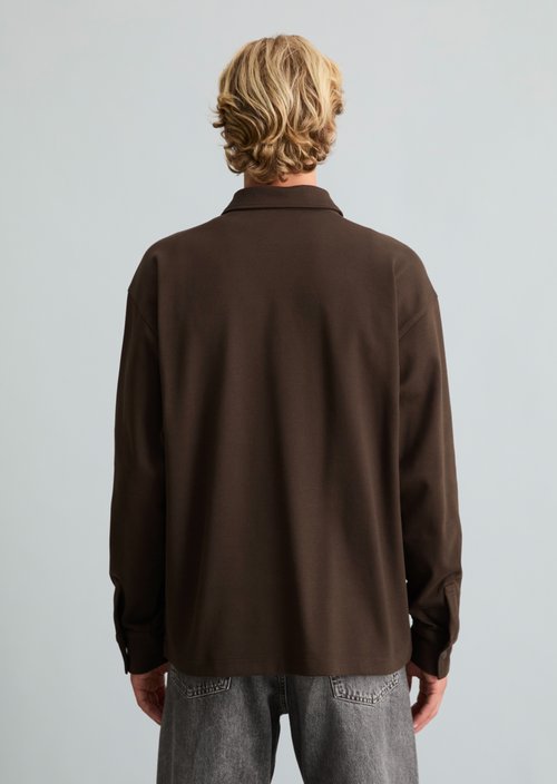 Relaxed-fit overshirt — Chocolate Brown