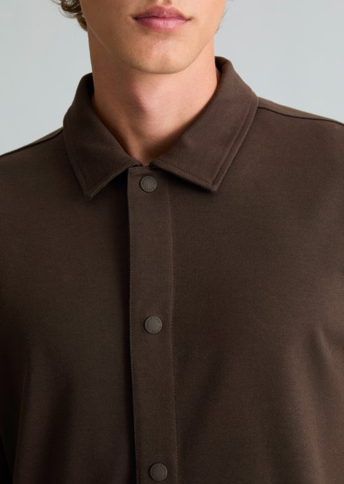 Relaxed-fit overshirt — Chocolate Brown