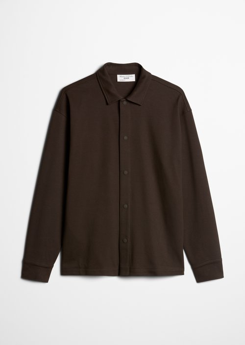 Relaxed-fit overshirt — Chocolate Brown