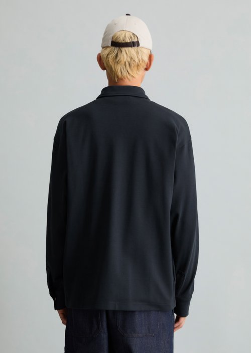 Relaxed-fit overshirt — Dark Navy