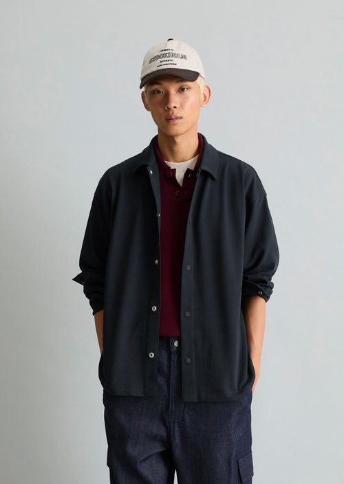 Relaxed-fit overshirt — Dark Navy