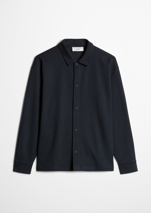 Relaxed-fit overshirt — Dark Navy