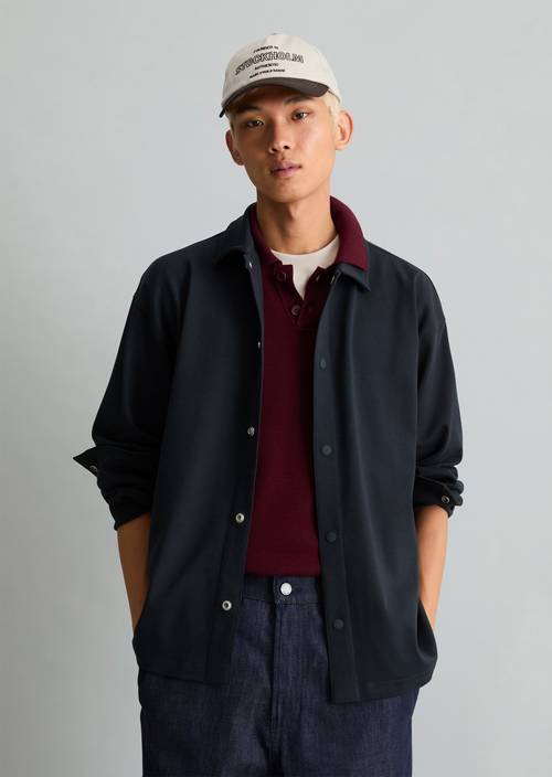 Surchemise ample Dark Navy en vue de face