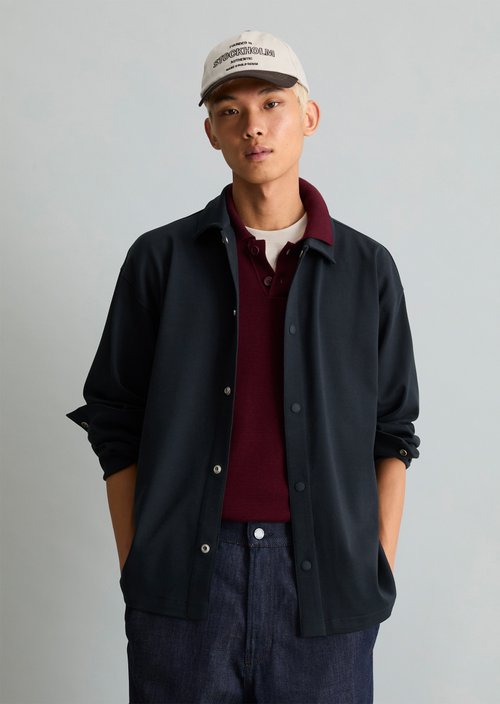 Relaxed-fit overshirt — Dark Navy