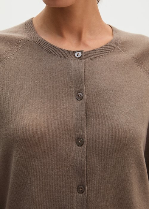 Relaxed cardigan — Stone Taupe