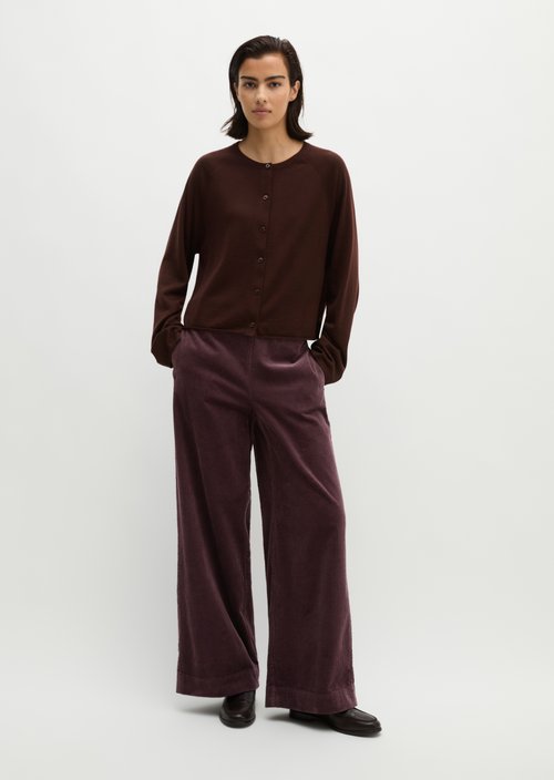 Relaxed cardigan — Black Cherry
