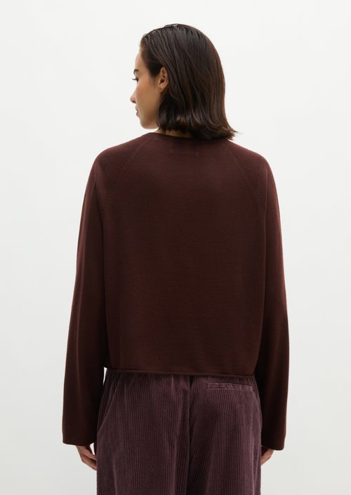 Relaxed cardigan — Black Cherry