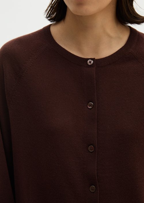 Relaxed cardigan — Black Cherry