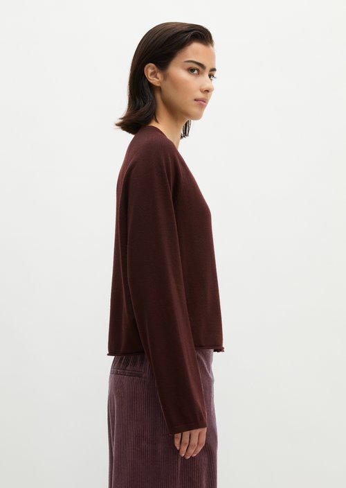 Relaxed cardigan — Black Cherry