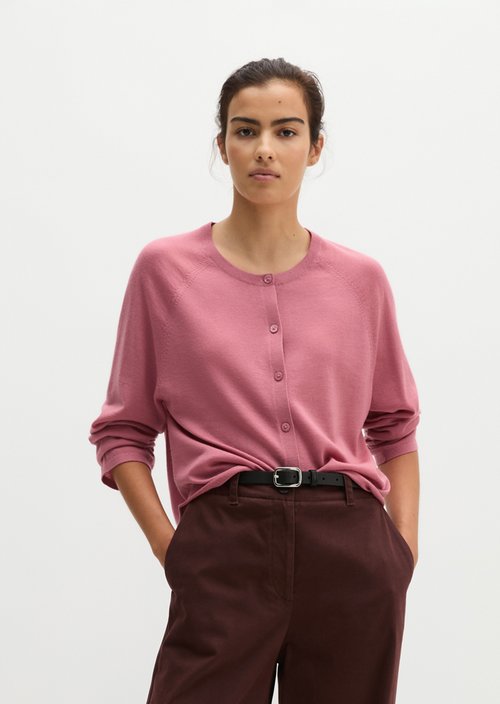 Relaxed cardigan — Berry Rose