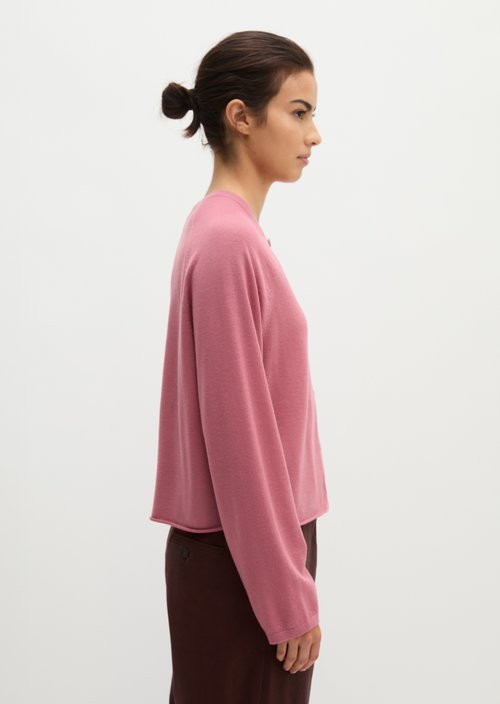 Relaxed cardigan — Berry Rose