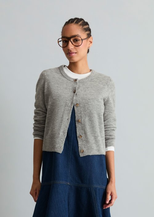 Regular Cardigan — Stone Melange