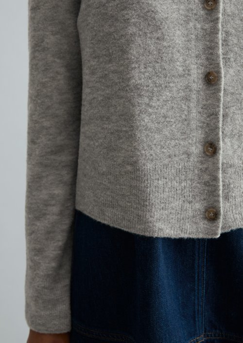Regular Cardigan — Stone Melange