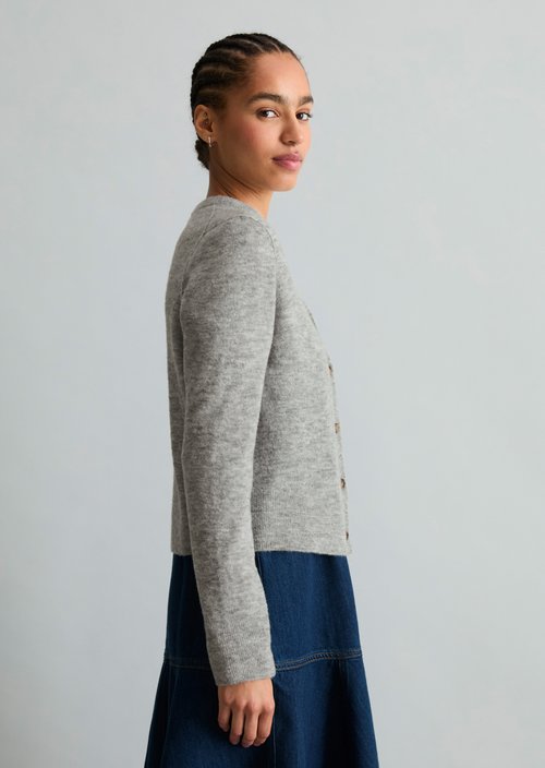 Regular Cardigan — Stone Melange