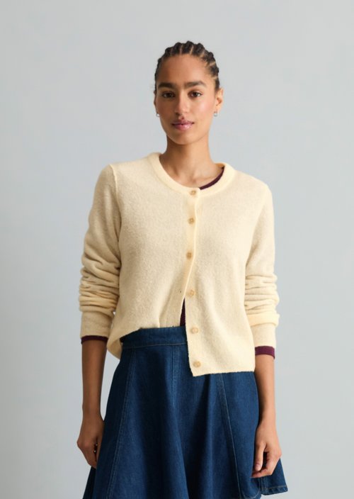 Regular Cardigan — White Blush