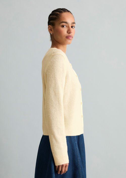 Regular Cardigan — White Blush