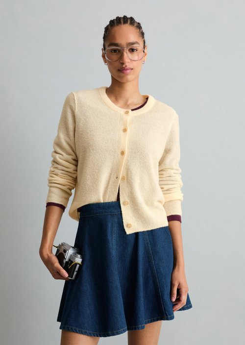 Regular Cardigan — White Blush