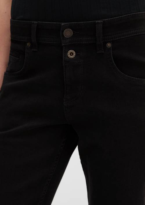 Jeans modèle Theda boyfriend cropped Black en vue détaillée