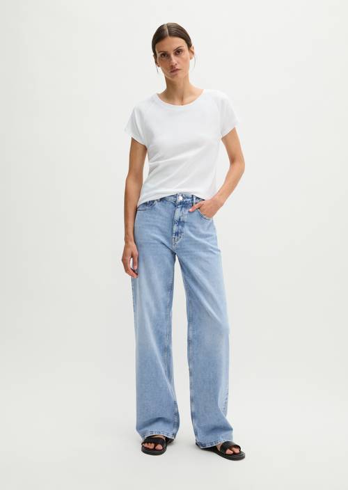Jeans met wijde pijpen Medium Blue in vooraanzicht
