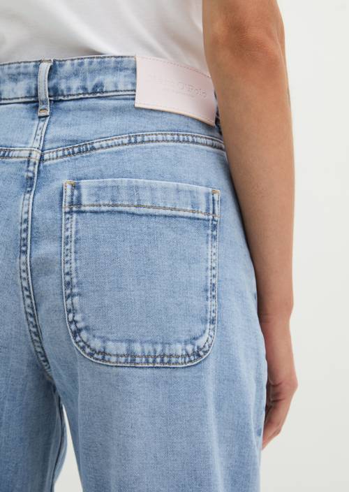 Jeans met wijde pijpen Medium Blue in detailaanzicht