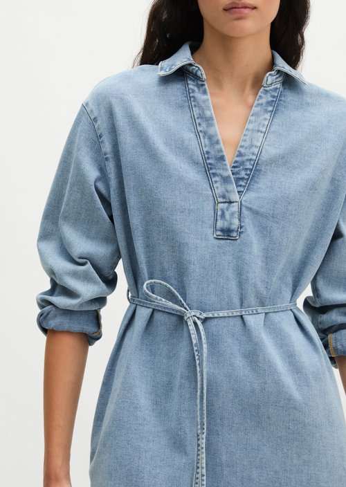 Relaxed denim dress — Medium Blue