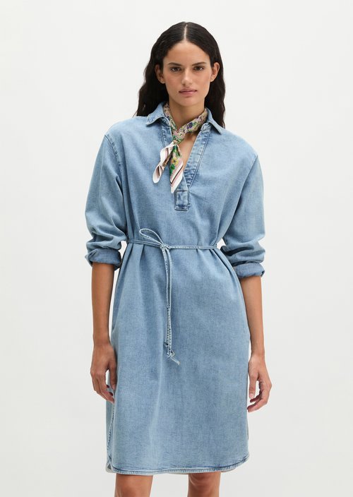 Relaxed denim dress — Medium Blue