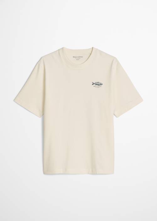 T-shirt los Silky White in vrijstaande weergave zonder model