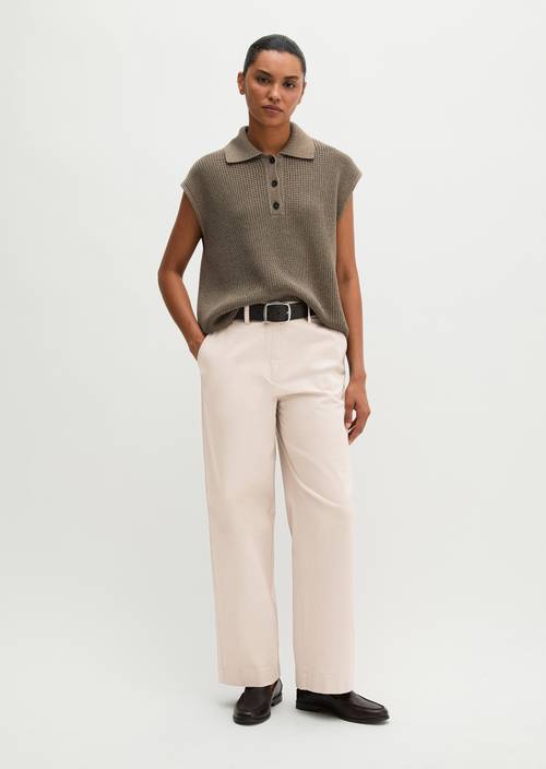Lande Wide Pants Natural in front view