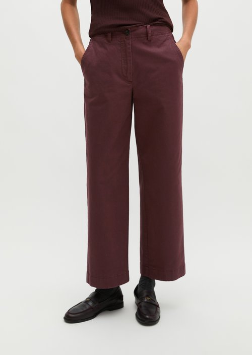 Lande Wide Pants — Black Cherry