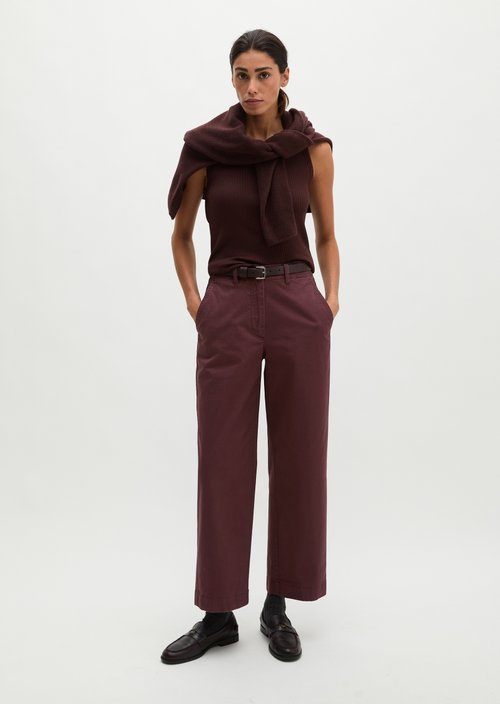 Lande Wide Pants — Black Cherry