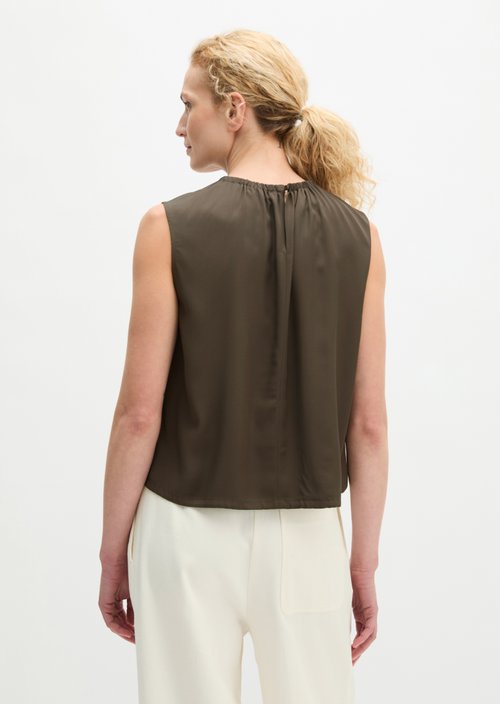 Sleeveless blouse with drawstring relaxed — Mossy Earth