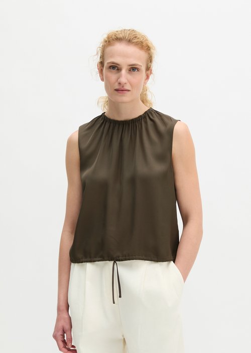 Sleeveless blouse with drawstring relaxed — Mossy Earth