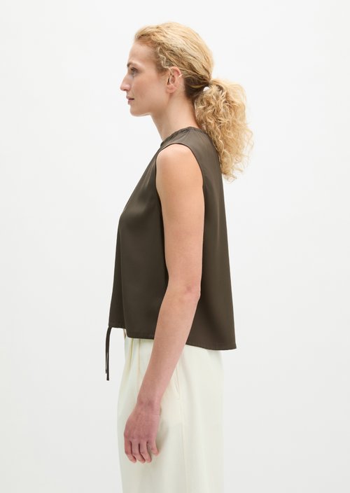 Sleeveless blouse with drawstring relaxed — Mossy Earth