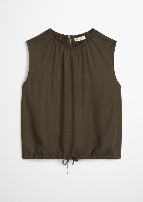 Sleeveless blouse with drawstring relaxed — Mossy Earth
