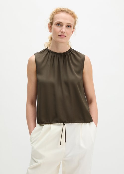 Sleeveless blouse with drawstring relaxed — Mossy Earth
